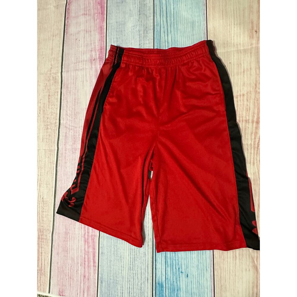 Under Armour Youth XL Athletic Shorts Red Black Basketball Gym Activewear